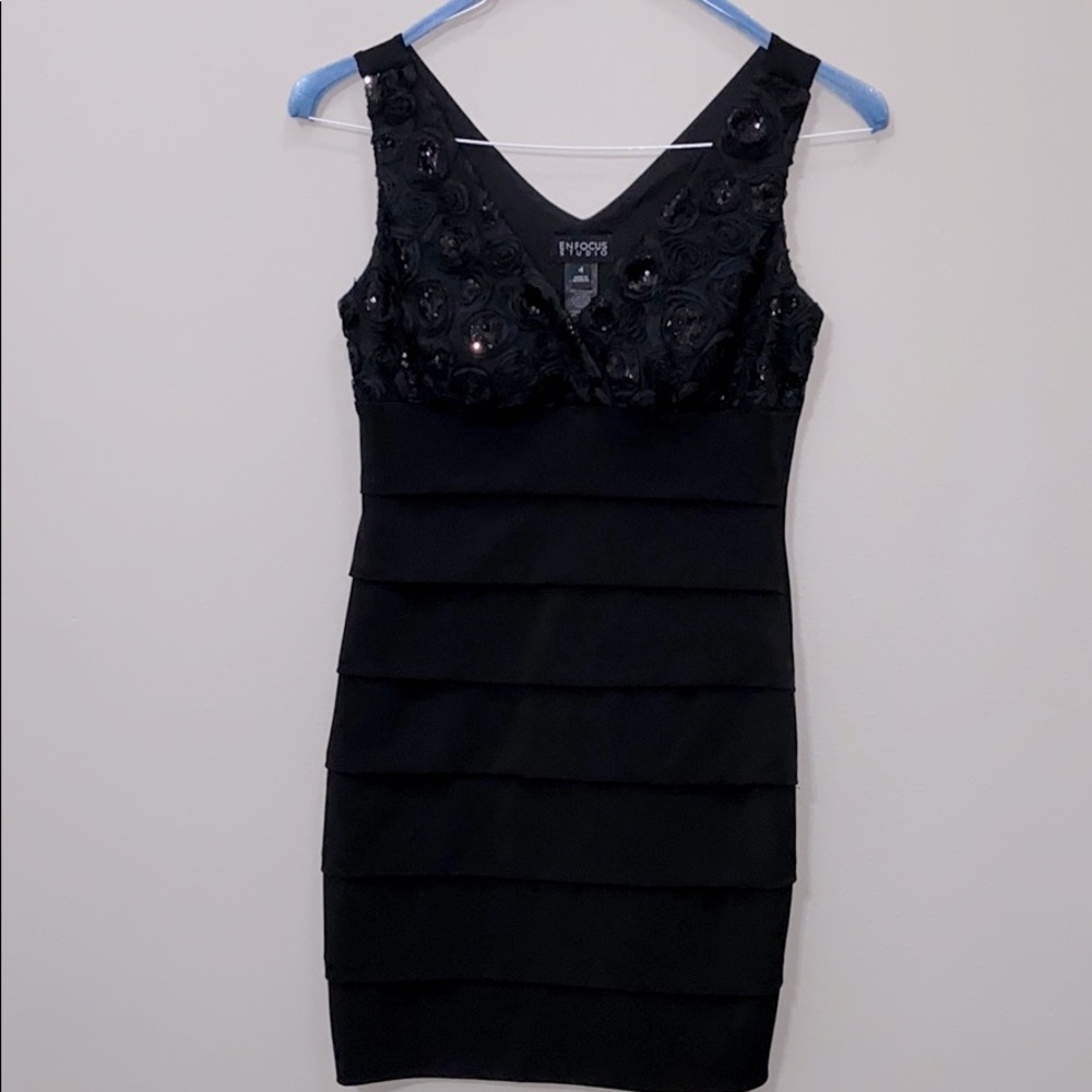 Black cocktail dress